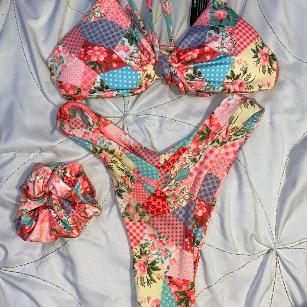 Oneone Swimwear Patchwork Bikini NWT